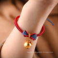 Shangjie OEM Christmas Gift Fashion Bracelets for Women Cute Woven Adjustable Friendship Bracelet Bow&Bell Smart Bracelet